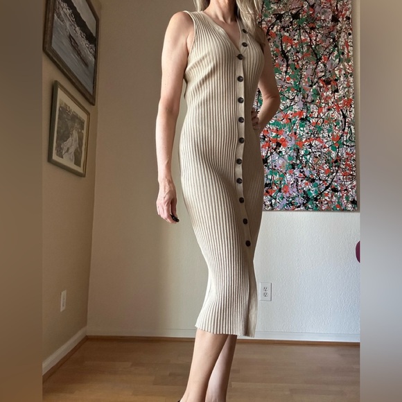 Enza Costa Ribbed Midi Dress - Picture 2 of 12